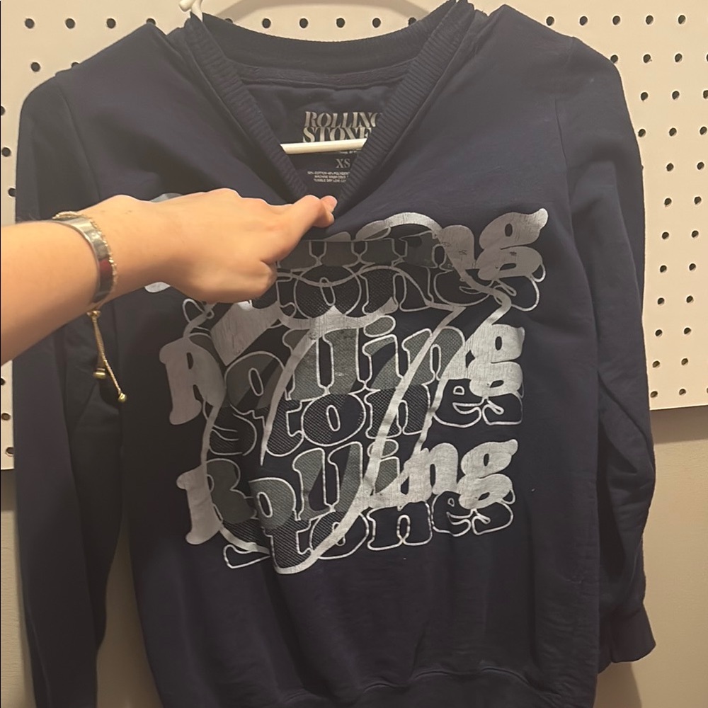 Rolling Stones Navy Hoodie